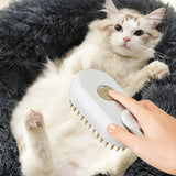 Cat Steam Grooming Brush Interactive Self Cleaning pettechhair