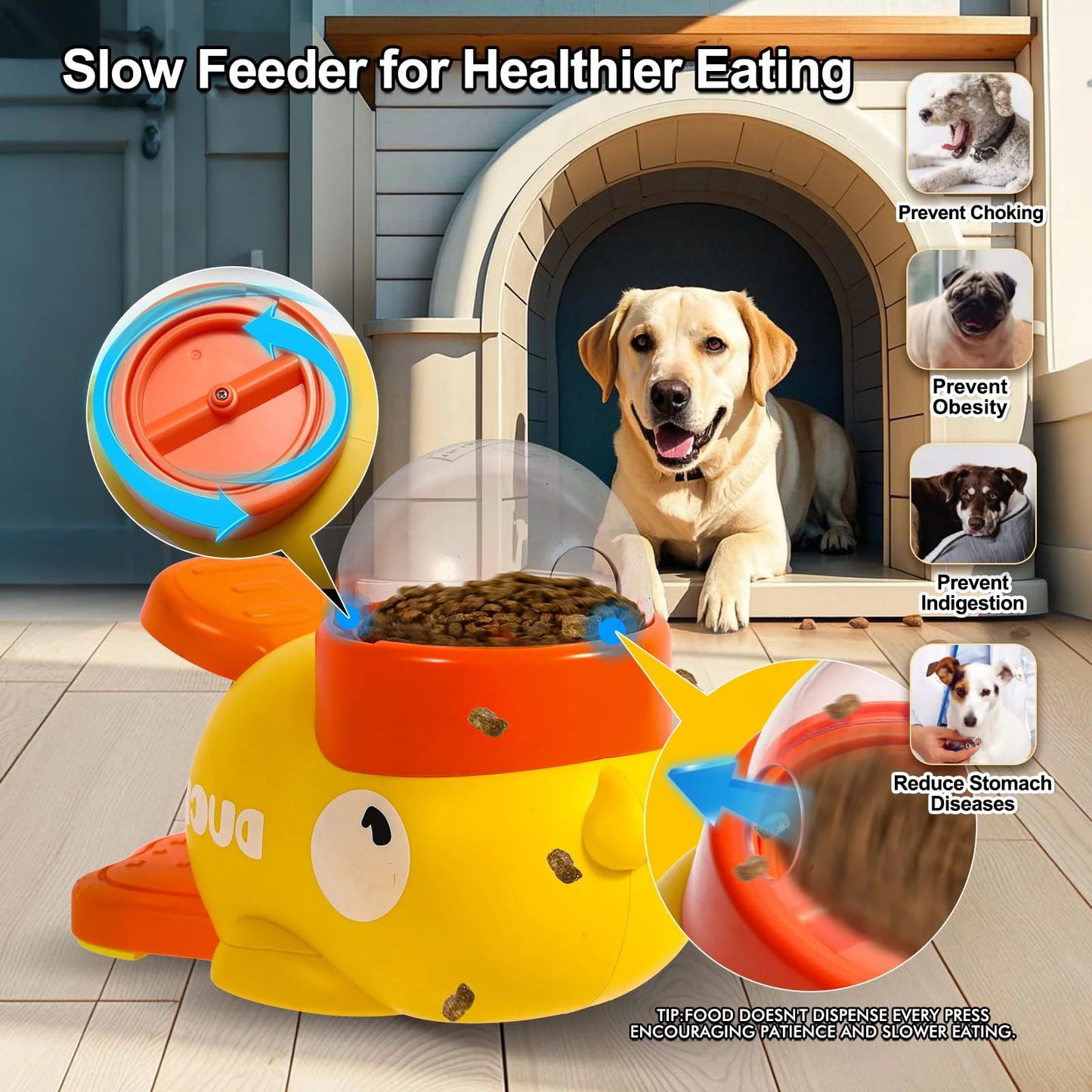 Dog Treat Dispenser Toy – Interactive Slow Feeder
