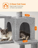 FEANDREA Multi-Level Cat Tree Tower 56.3″ Indoor Cat Condo