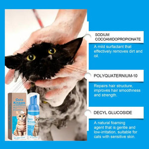 No-Rinse Flea Shampoo for Cats – Waterless Flea & Tick Treatment