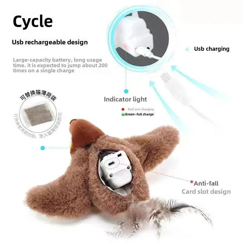 Catnip Electric Bird Toy – USB Activated Cat Toy
