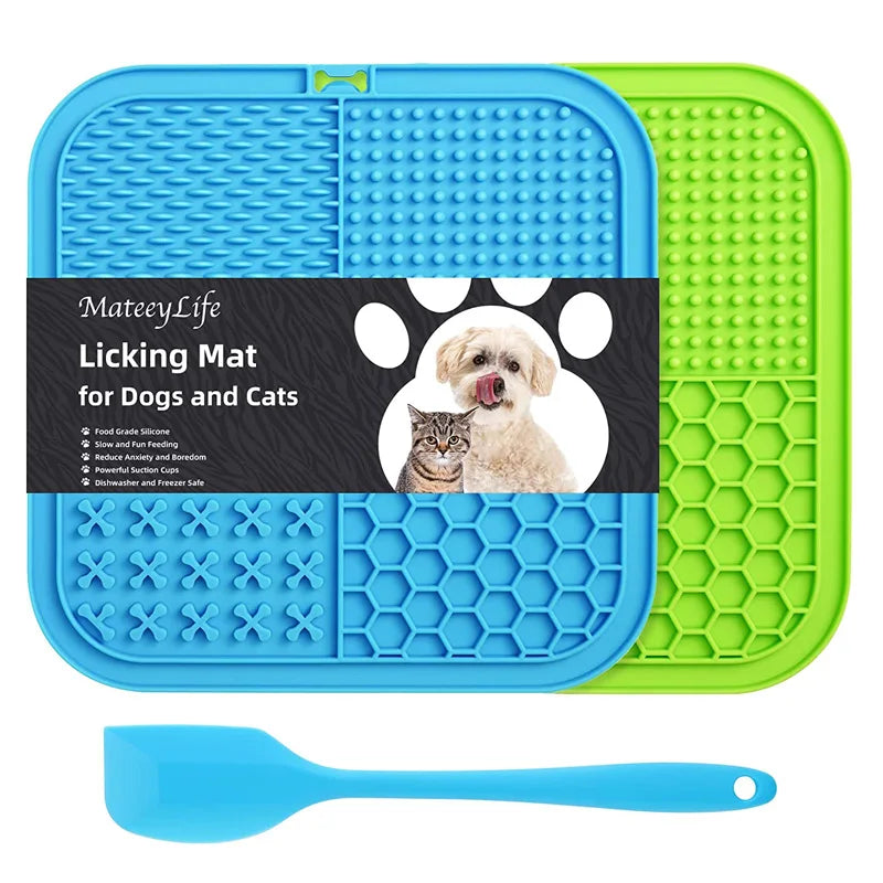 Dog Slow Feeders Mats Lick Mat Boredom Anxiety Reduction Perfect for Food Yogurt Peanut Butter Alternative to Slow Feed Dog Bowl pettechhair
