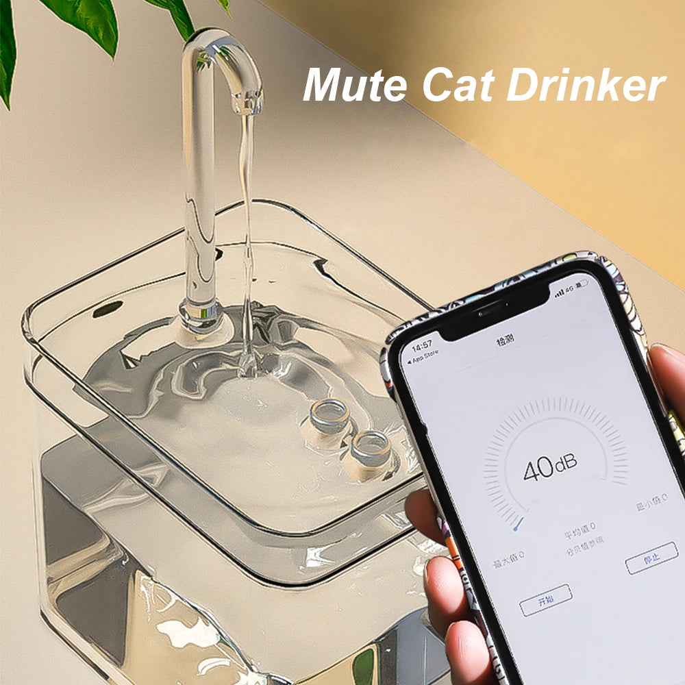 USB Cat Water Fountain – Silent Auto-Filtering