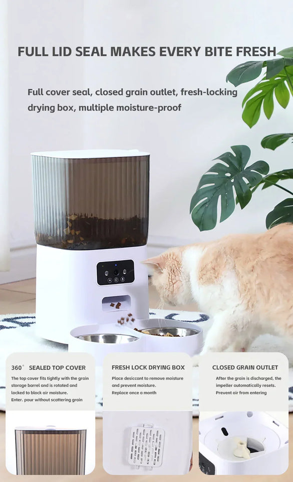 Smart Cat Feeder With Camera Automatic Dispenser