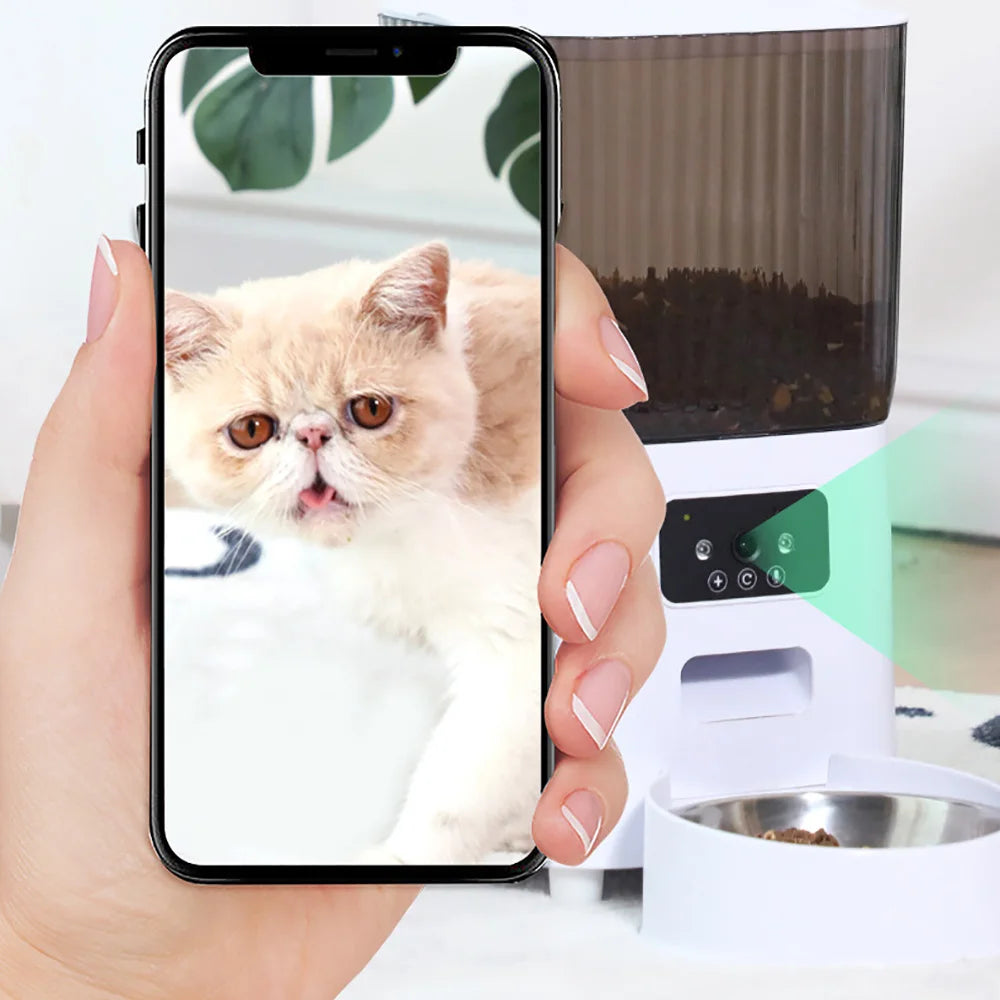 Smart Cat Feeder With Camera Automatic Dispenser