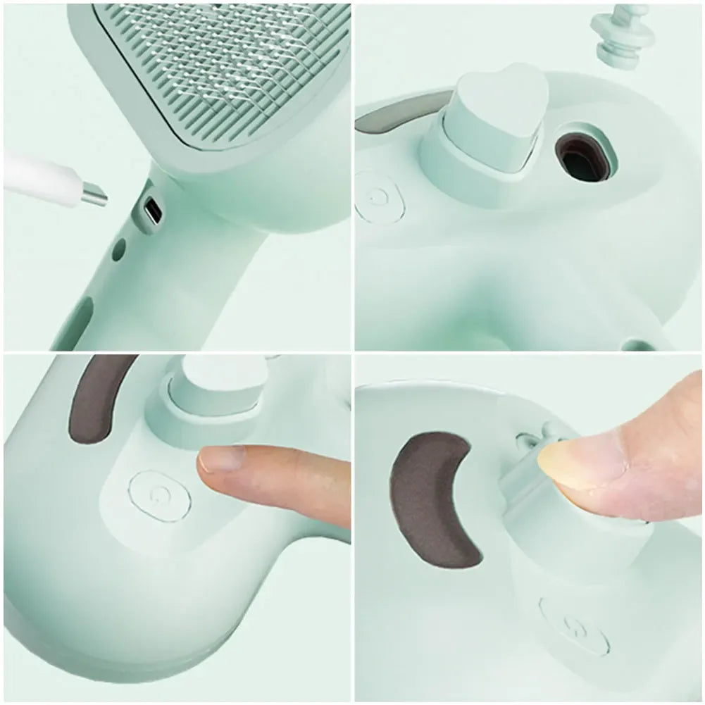 3-in-1 Cat Steam Brush – Rechargeable Grooming Tool