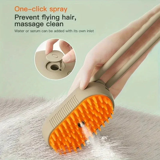 2-in-1 pet spray comb deshedding grooming tool
