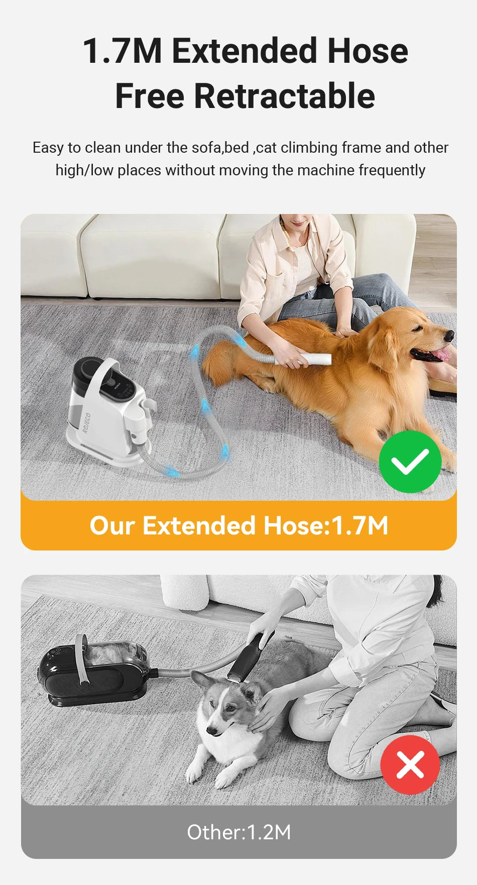 5-in-1 Pet Grooming Vacuum Kit for Cats & Dogs