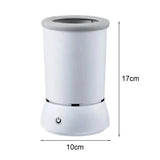 pettechhair compact white cylindrical electronic device with power button showing 10cm width 17cm height