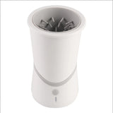 pettechhair automatic pet paw cleaner in white with silicone bristles and power button for gentle paw washing