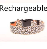 pettechhair leopard print dog collar with quick release buckle and orange trim for small to medium dogs