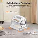 pettechhair automatic enclosed cat litter box with gravity and infrared sensors multiple safety protections