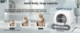 pettechhair compact enclosed cat litter box small body large capacity fits kittens to adult cats