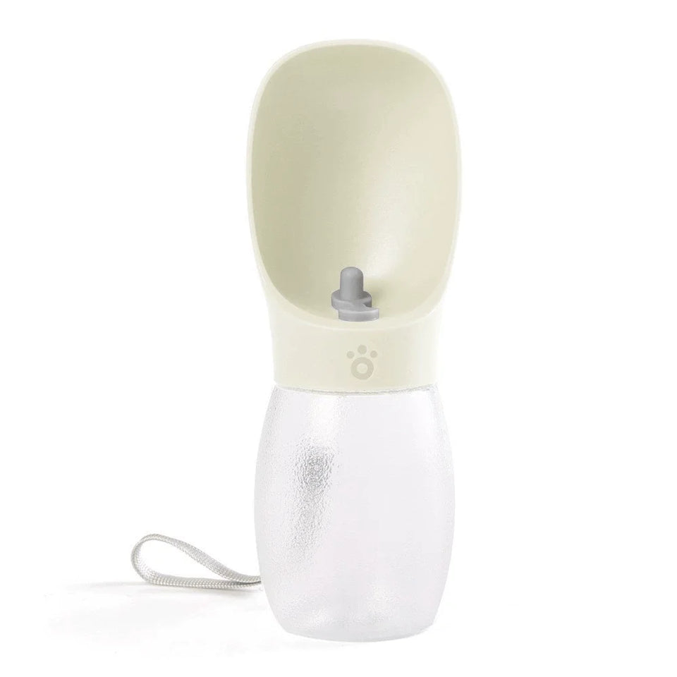 pettechhair portable pet water bottle with built in drinking bowl and wrist strap for dogs